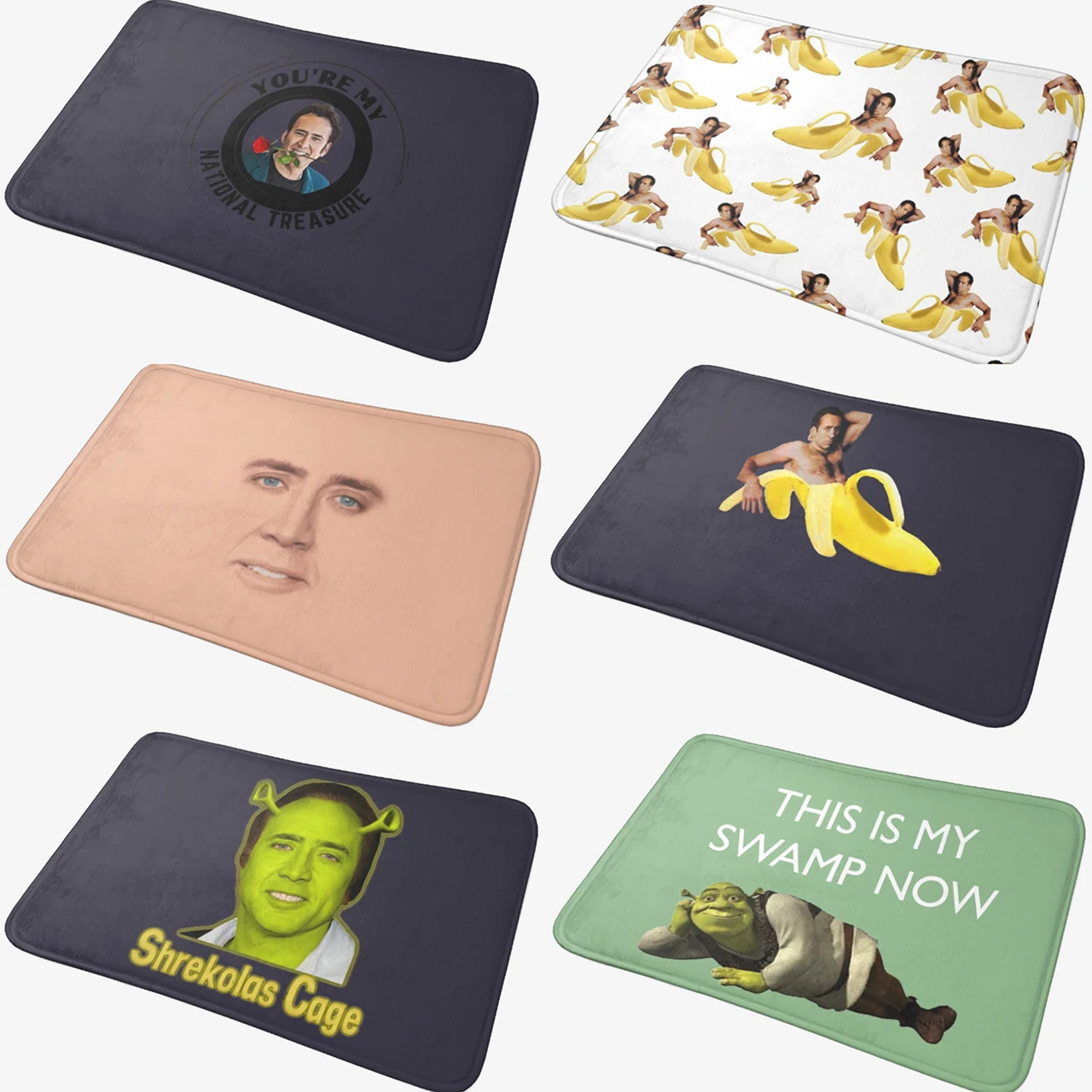 

Nicolas Cage Full Face Doormat Non-slip Super Absorbent Bath Mats Home Entrance Rugs Kitchen Living Room Carpet Hallway Footpad