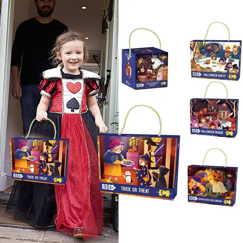 

Kids Halloween Puzzle creative parent child interactive Jigsaw Puzzle children early learning Developmental Toy fine motor skill