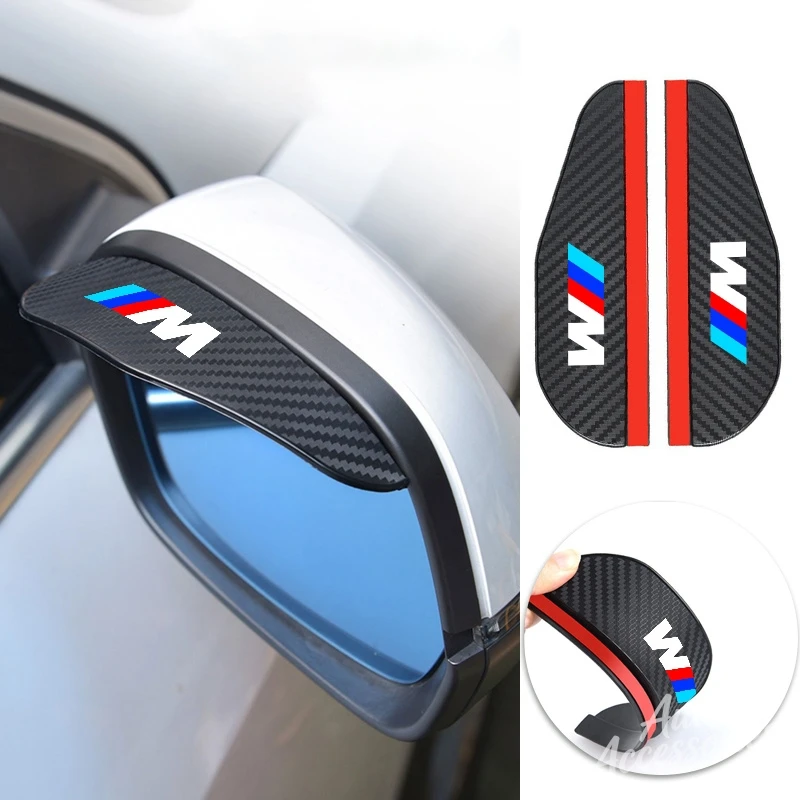 Фото Наклейки-козырьки от дождя на зеркала заднего вида из карбона для BMW M Sport M2 M3 M4 M5 M6 E46 E90 E60 E39 E36 F20 X3 X6 №1