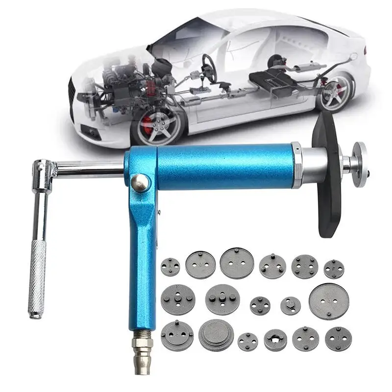 

Pneumatic Brake Caliper Professional Metal Brake Caliper Piston Tool 11 Pcs/18 Pcs Brake Replacement Reset Wind Back Tool Pump