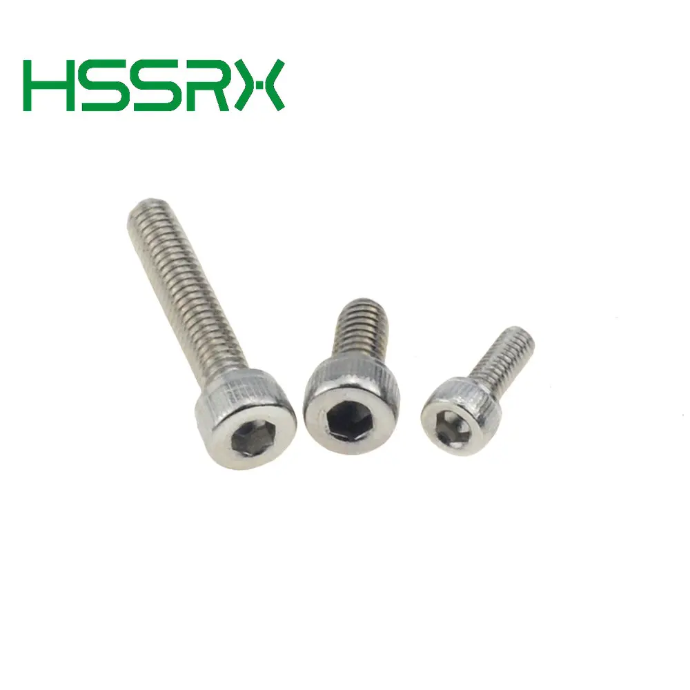 

HSSRX 50pcs/Lot Metric Thread M3x20 mm M3*20 mm M4 304 A2 Stainless Steel DIN912 Hexagon Hex Socket Head Cap Allen Bolt Screw