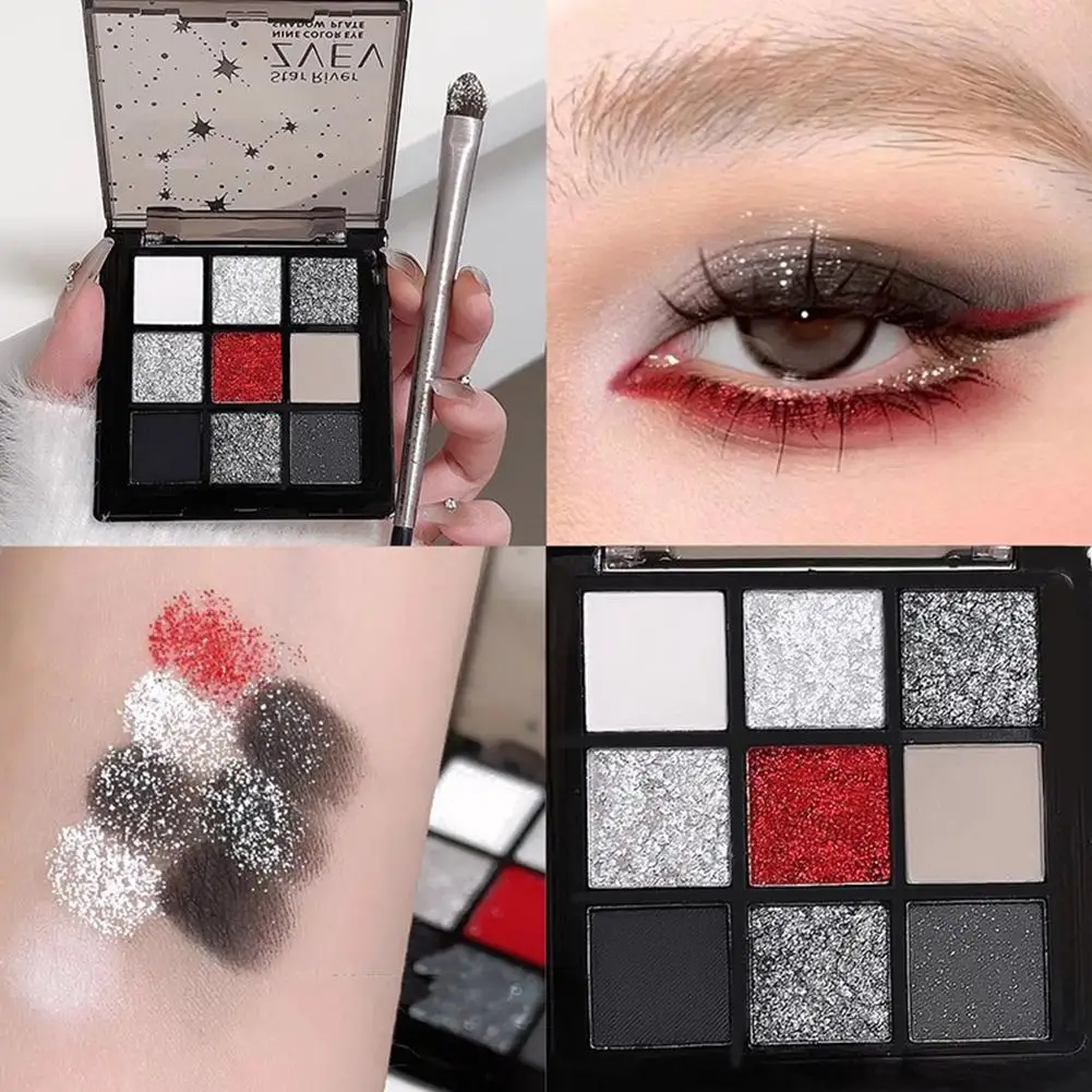 Zvev Eye Shadow Plate 9-цветная туманная поверхность дым взрыв для девочек крутые матовые
