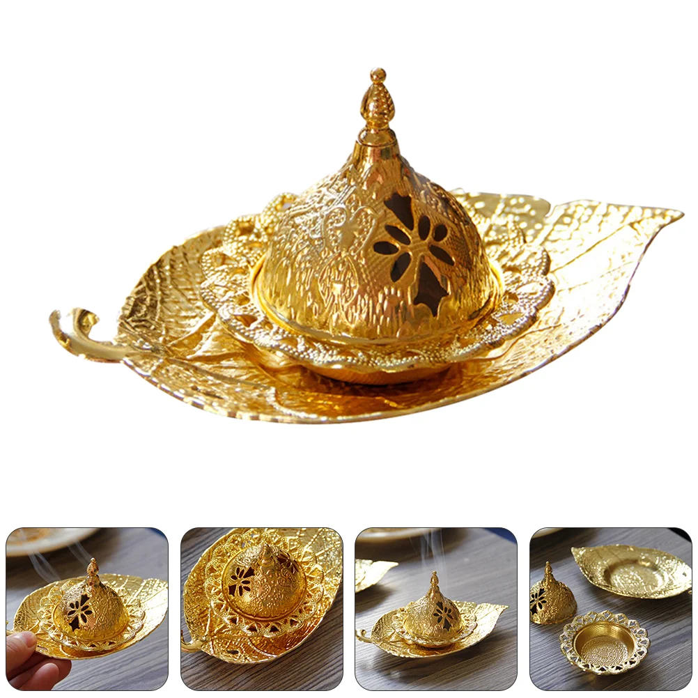 

Resin Burner Bakhoor Burner Arabic Decor Censer Tray Car Retro Burner Fairy Handheld Aromatherapy Tray