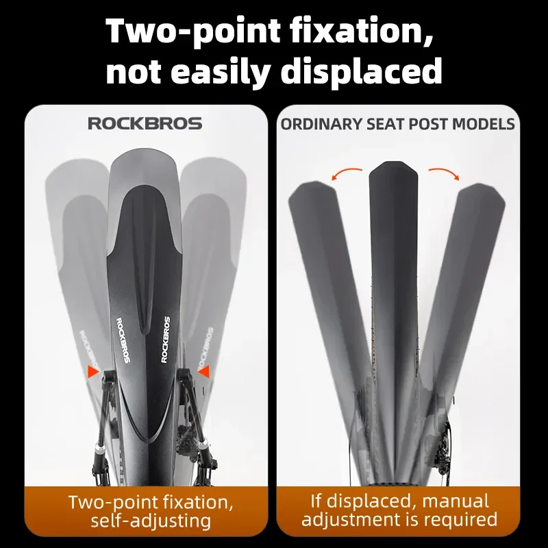 Велосипедное крыло ROCKBR расширенное быстросъемное 26-29 дюймов дорожное прочное