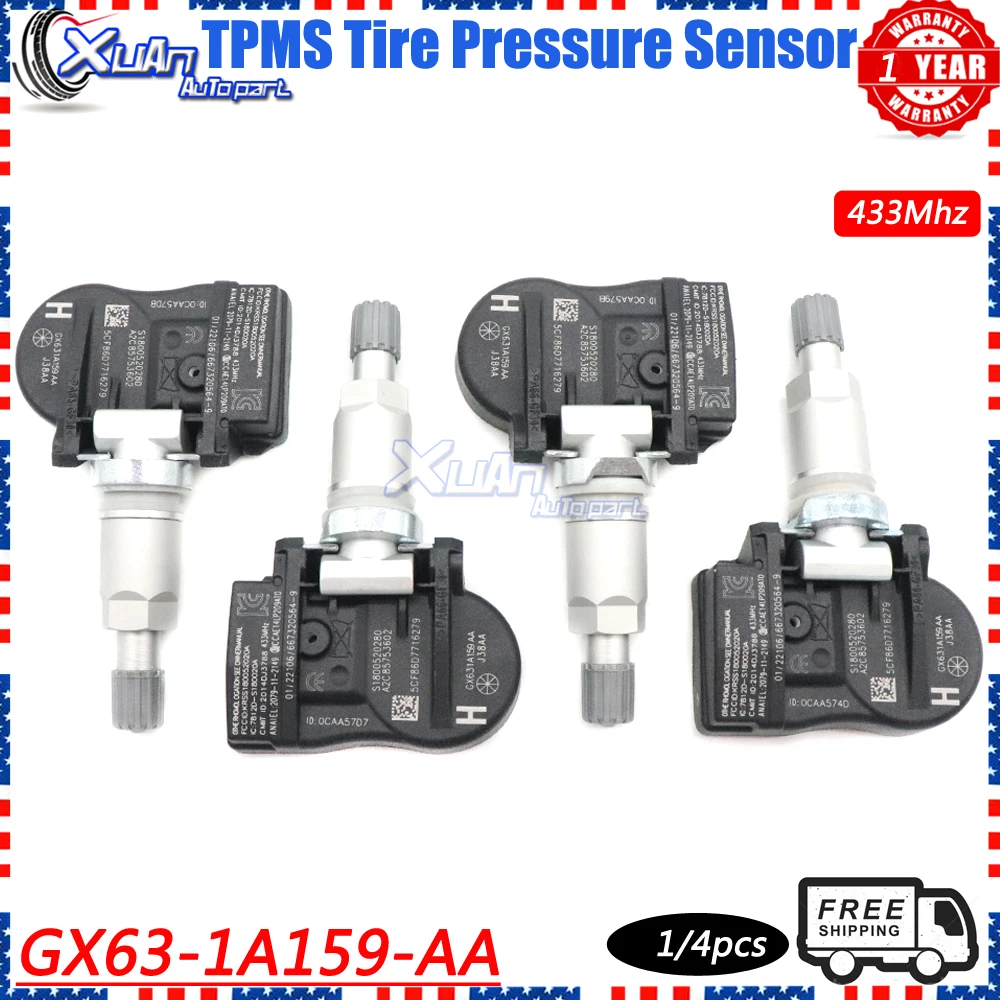 

XUAN Car TPMS Tire Pressure Sensor Monitoring System for Jaguar E-Pace F-Pace XE XF Land Rover Range Rover Defender Discovery