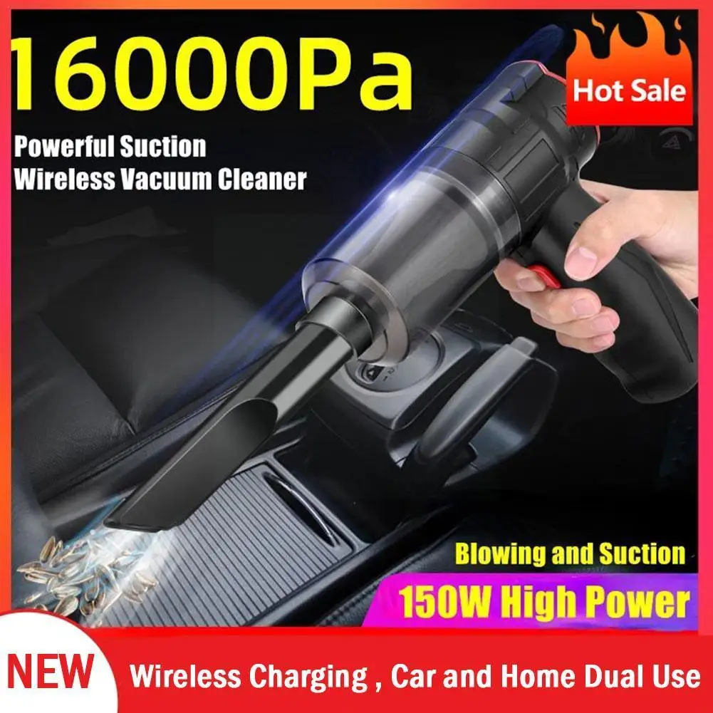 

Portable Car Vacuum Cleaner 16000Pa 2in1 Air Blower 2023 Cleaner,Wireless Vacuum Handheld Cleaner Suction Strong New Vacuum Q4Q1