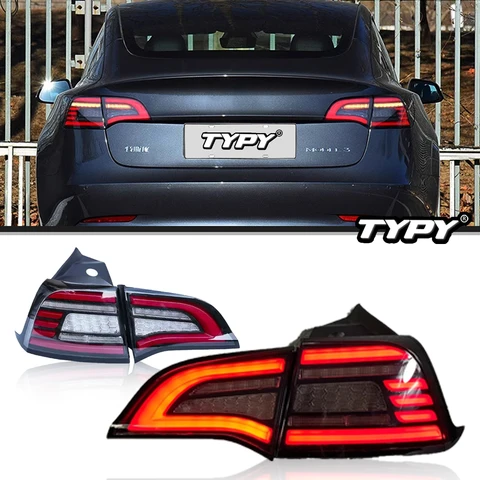 Автомобильные фары TYPY для Tesla Model 3/Y 2019-2022, задний фонарь, проектор, задний фонарь, дневной свет, освещение, автомобильные аксессуары