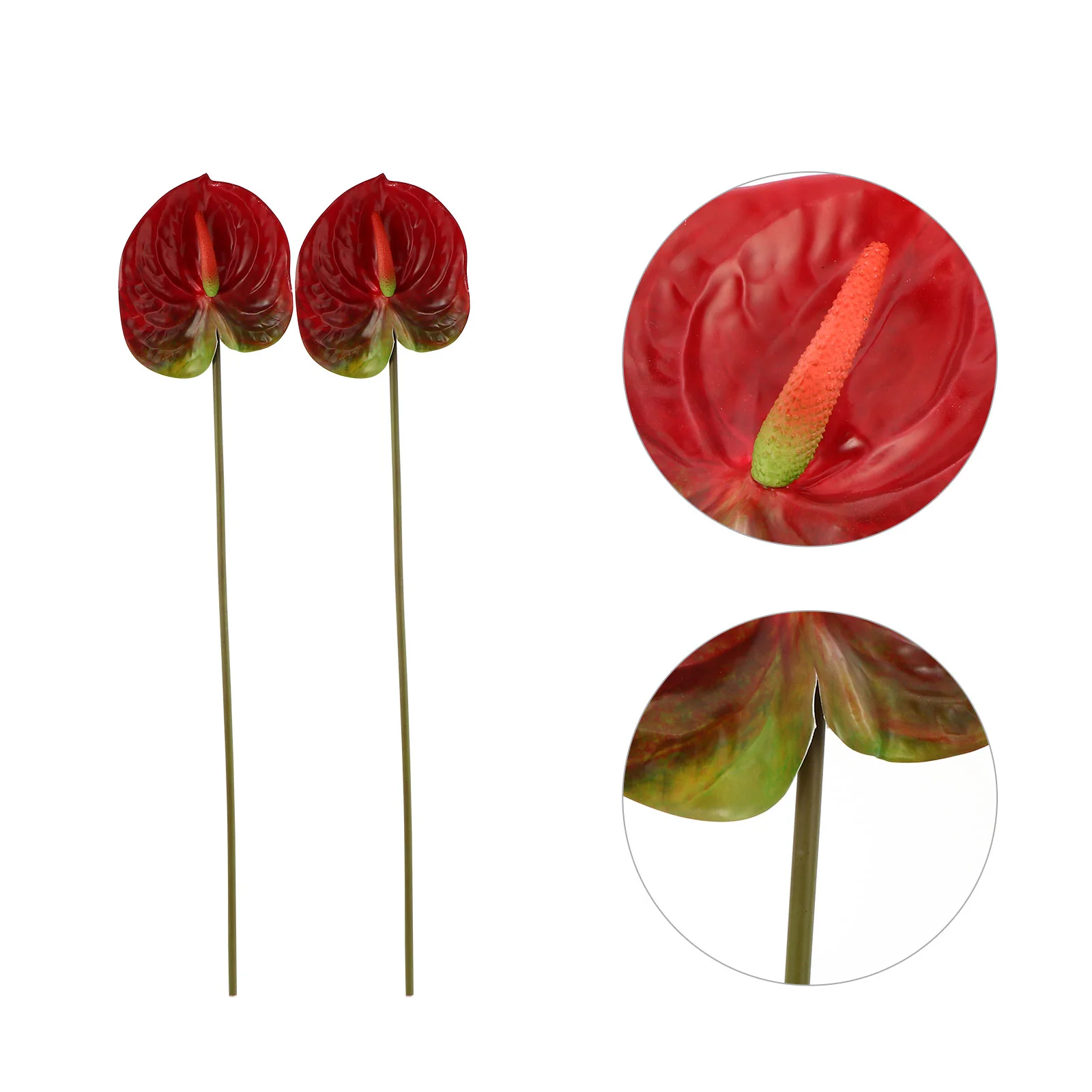 2 шт. имитация антуриум Andraeanum цветы растение искусственное украшение поддельной