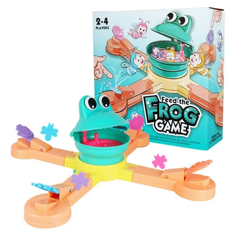 

Funny Feeding frogs to eat biscuits, children's manual, educational toys, electric toys Family Party Game