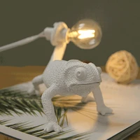 resin lizard night light nordic living room bedroom for modern animal chameleon table lamp led wall lamp decor luminarie