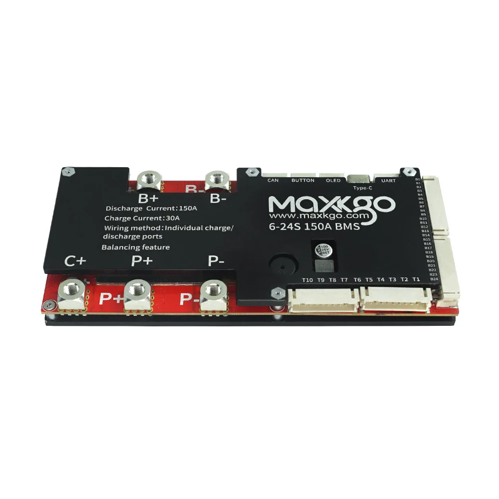 Фото MAXKGO 6S-24S 150A Smart Bluetooth BMS CANBUS UART, совместимый с VESC для литий-ионной литиевой батареи для электрического скейтборда №4