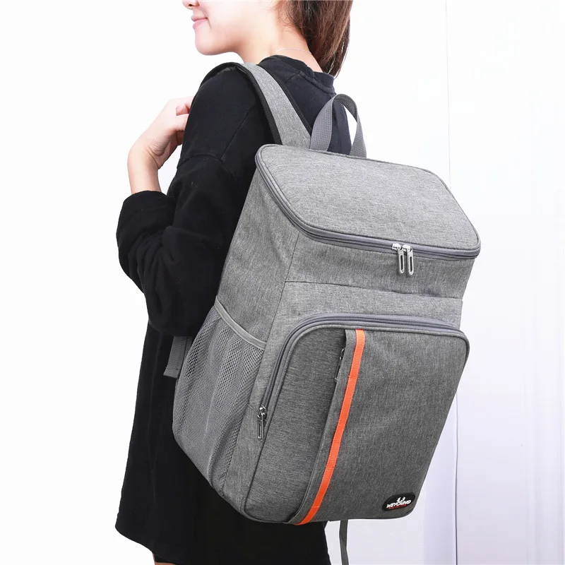 

Waterproof Camping Picnic Bag 18L Large Cooler Backpack Insulated Bag Food Grade PEVA Family School Lunch Bag