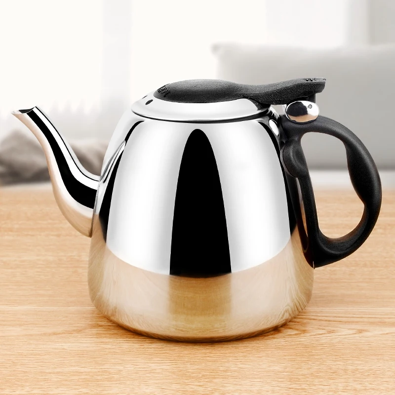 

1.2L Induction Cooker Tea Pot Creative Kitchen Tools Stainless Steel Water Kettle Flat Bottom Coffee Kettle