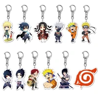 hot classic anime keychain collection accessories key chain ring cartoon q version characters acrylic pendant ornament