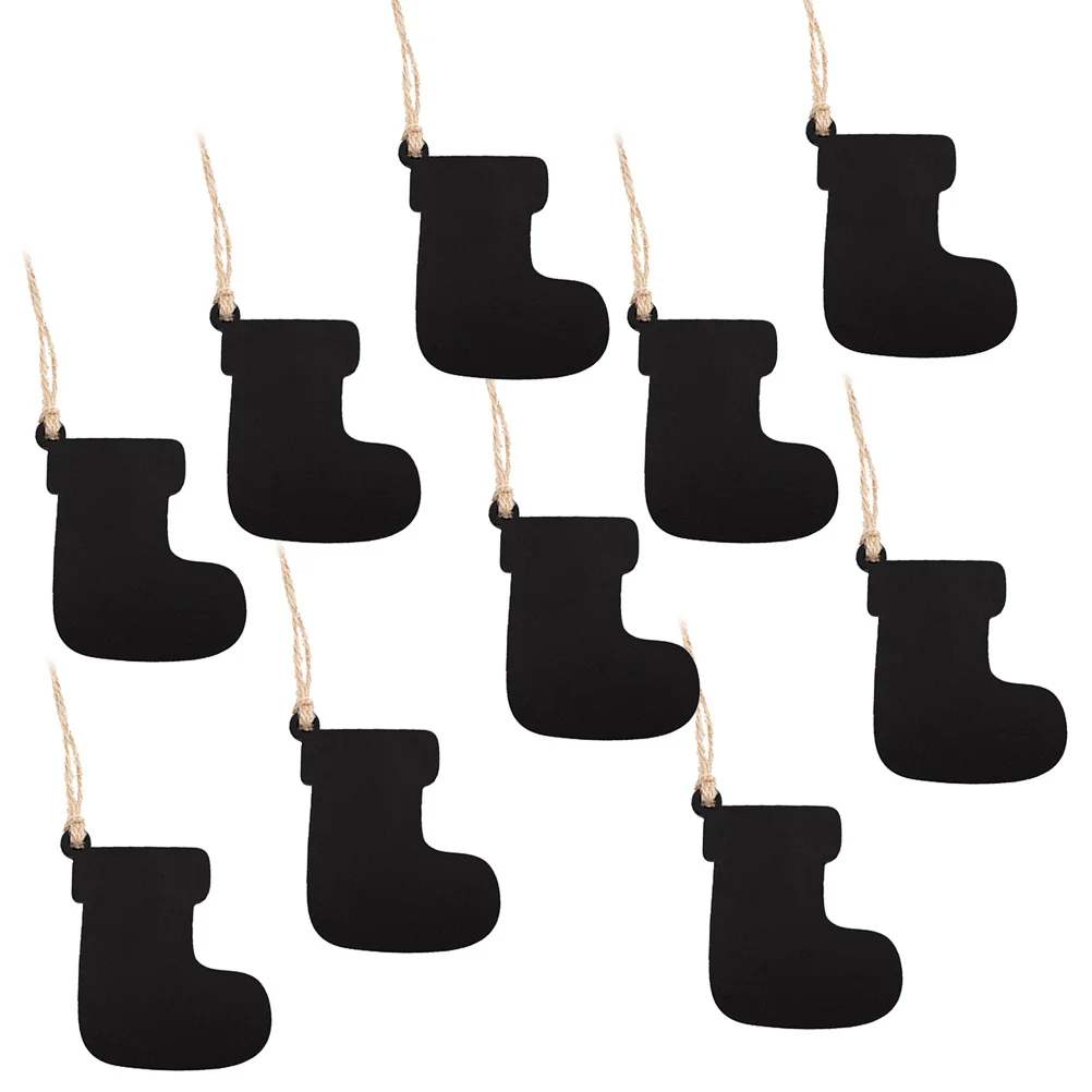 

10 Socks Crafts Hanging Socks Tags Ornament Discs Slices Pendant for Xmas Party