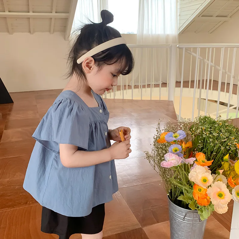 Олень jonmi 2022 летние блузки для маленьких девочек в Корейском стиле - купить по