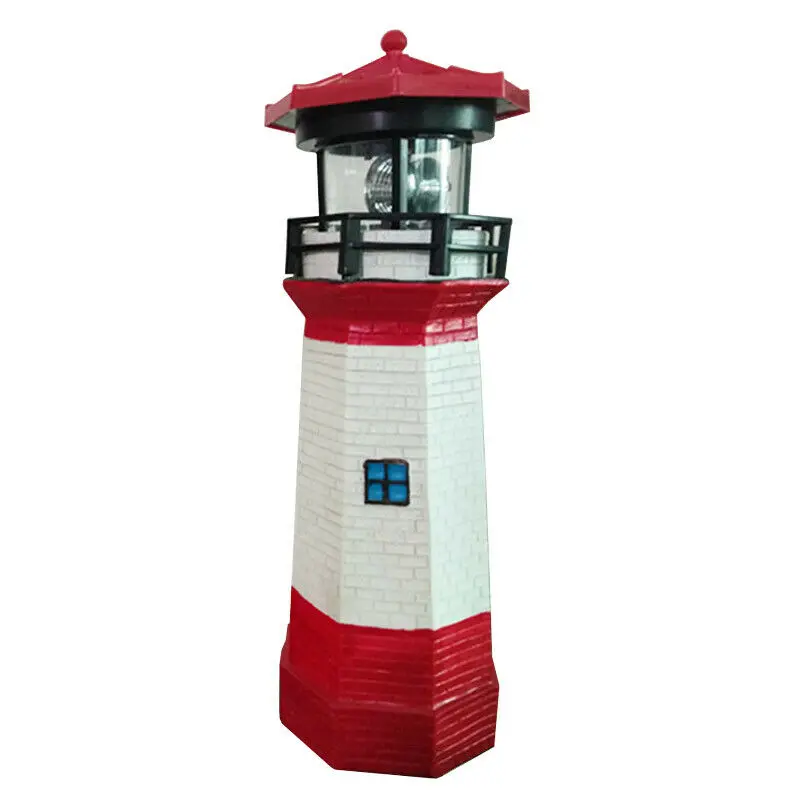 

Solar Power LED Beacon LIght With Rotating Light Beam Lighthouse Solar Light Home Garden Decoration Fence Lawn Lamp Fairy Light