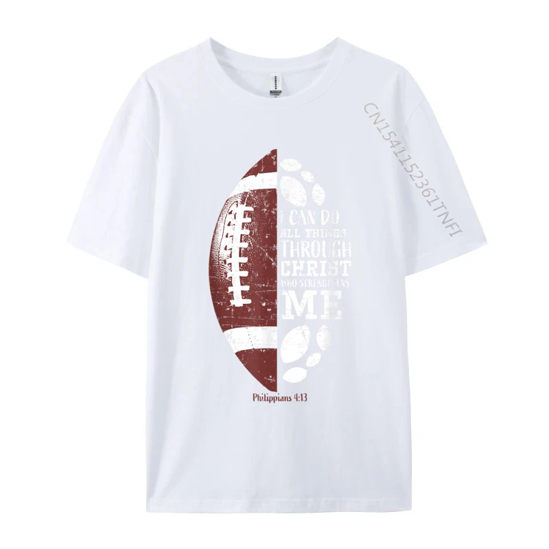 Christian Football Teen Men Religious Verse Luxury Designer T-Shirts Classic Newest Casual Cotton Fabric Men's T-Shirt