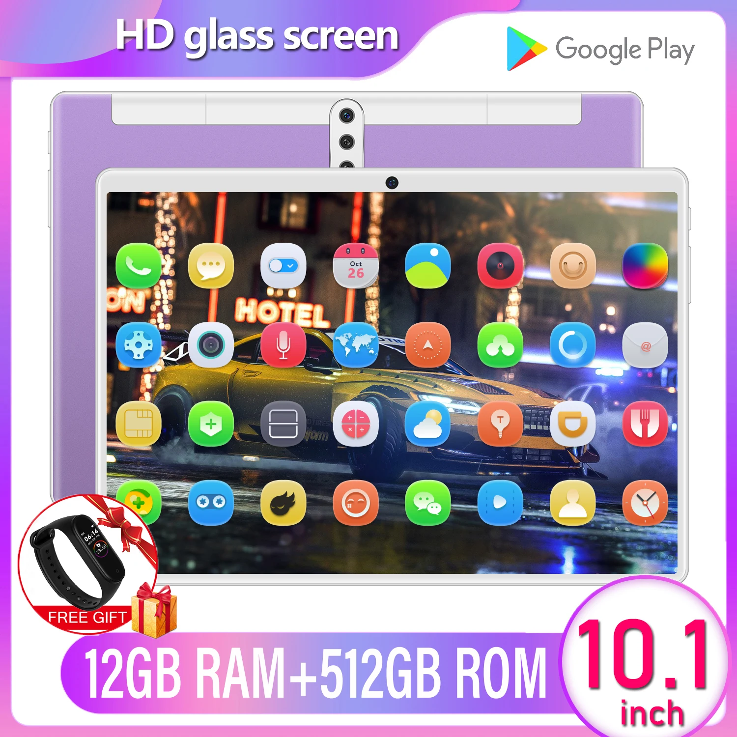 

Планшет T10W, 10 ядер, 10,1 дюйма, 8800 мАч, 12 + 512 ГБ, Android OS 10,0