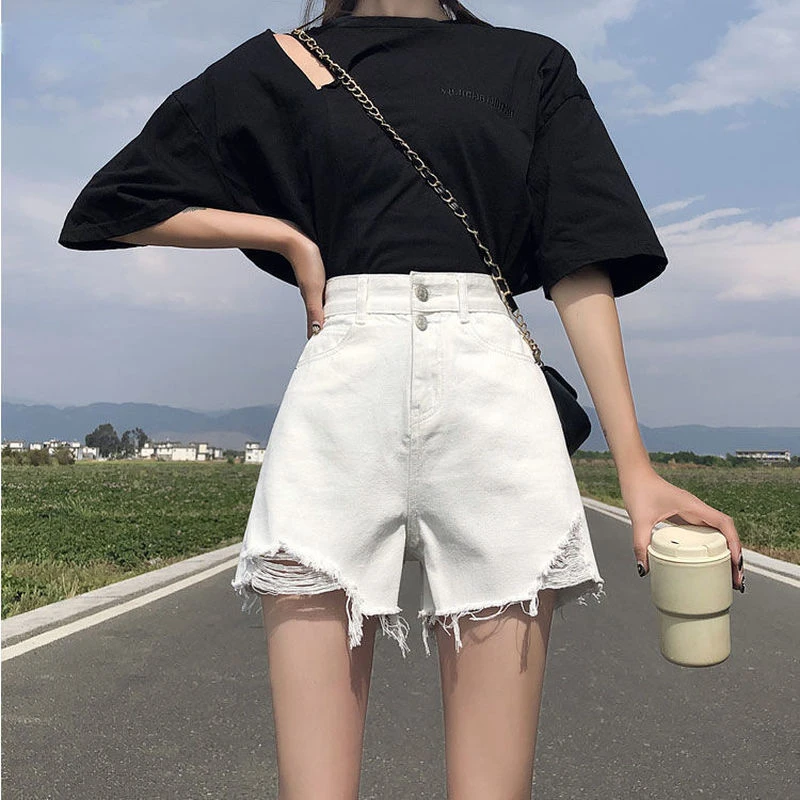 

Женские однотонные шорты свободные джинсы