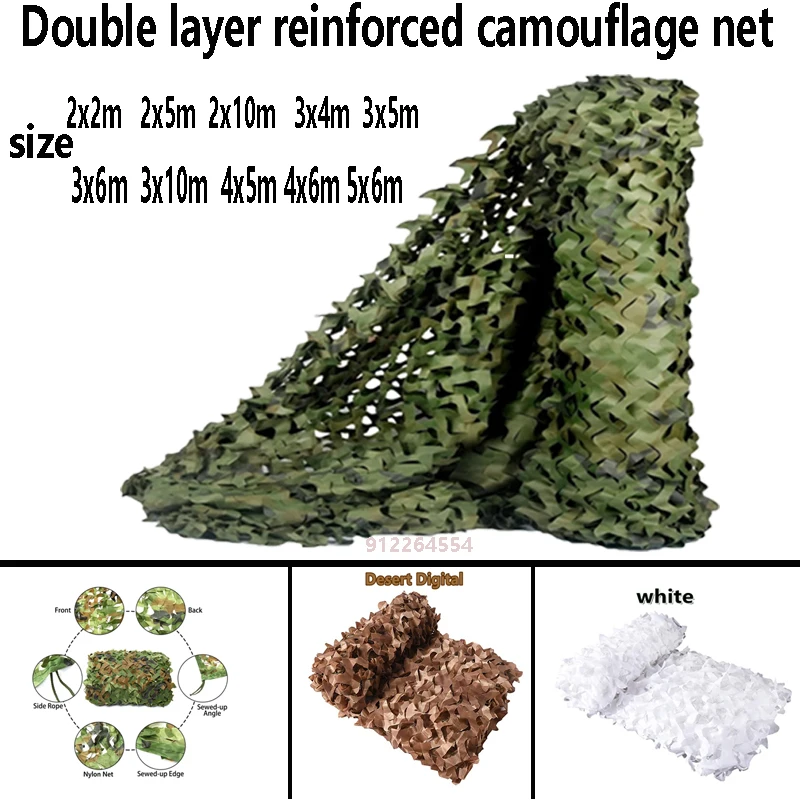 

Reinforced military uniform net, military camouflage net for hunting and car tents, white, blue, green, black, beige
