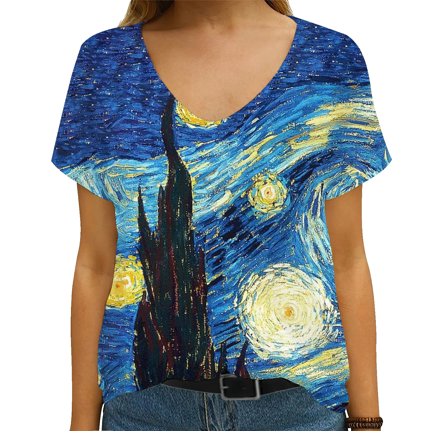 

Женская футболка с принтом картины Винсента Ван Гога