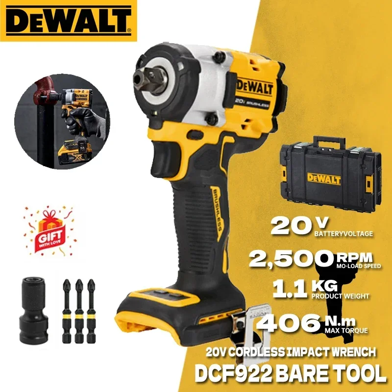 

Dewalt DCF922 Cordless Impact Wrench With Detent Pin Anvil ATOMIC 20V MAX DCF922B Bare Tool Variable Speed Rechargeable Wrench