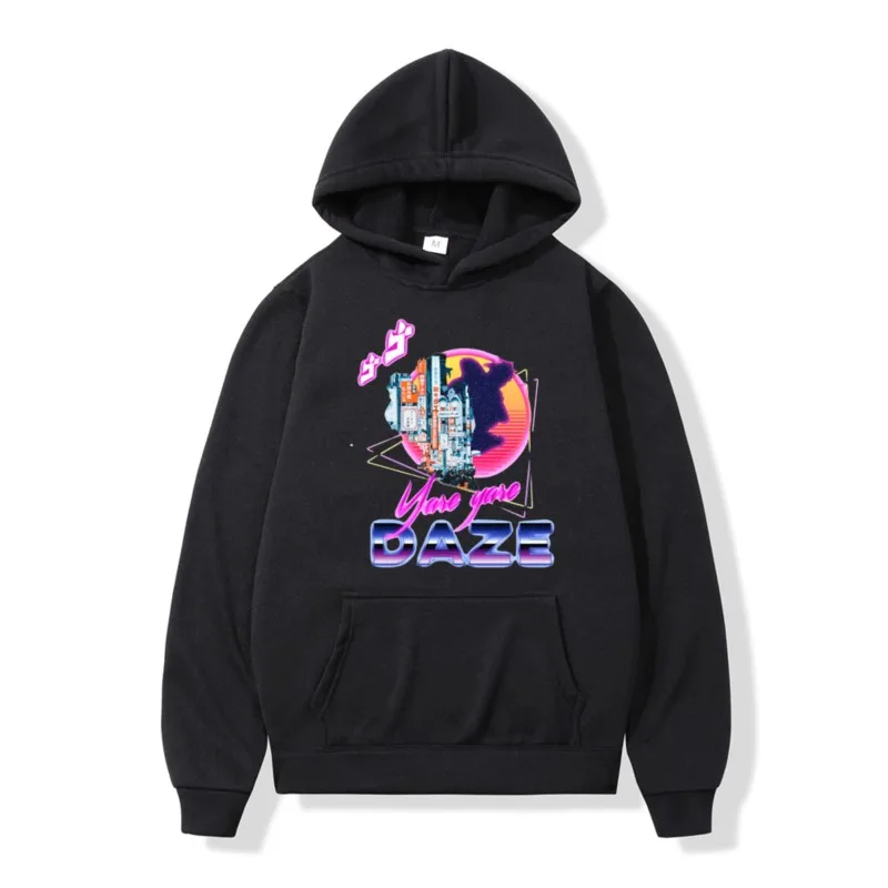 

Jojos Bizarre Adventure Anime Print Hoodies Long Sleeve Warm Fleece Hoody Pullover Autumn Winter Tracksuit Sweatshirt Hoodie Men