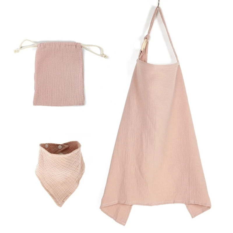 Удобная накидка для грудного вскармливания с нагрудниками и сумкой хранения.