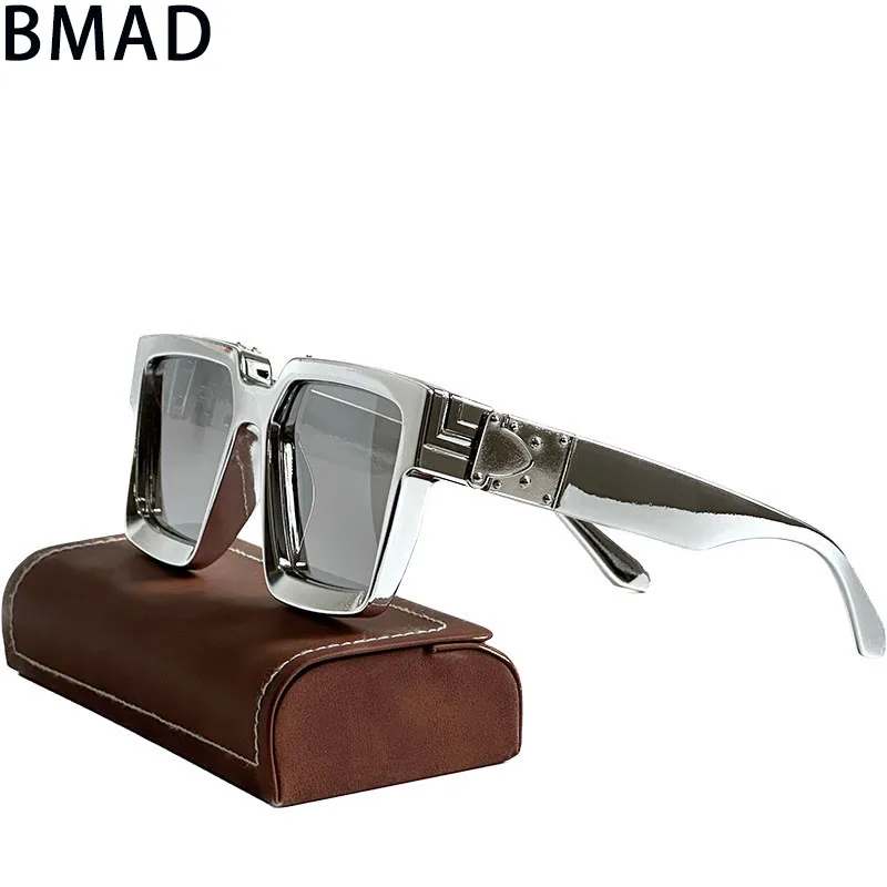 

Очки солнцезащитные мужские квадратные, винтажные роскошные дизайнерские солнечные очки, летние аксессуары