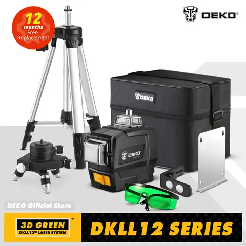 The laser level of DEKO DKLLL12PB1 SET1/2, a self -leveling level (use codes - Lucky150. Over 2000 rubles minus 150 rubles) with 12 horizontal and vertical ...