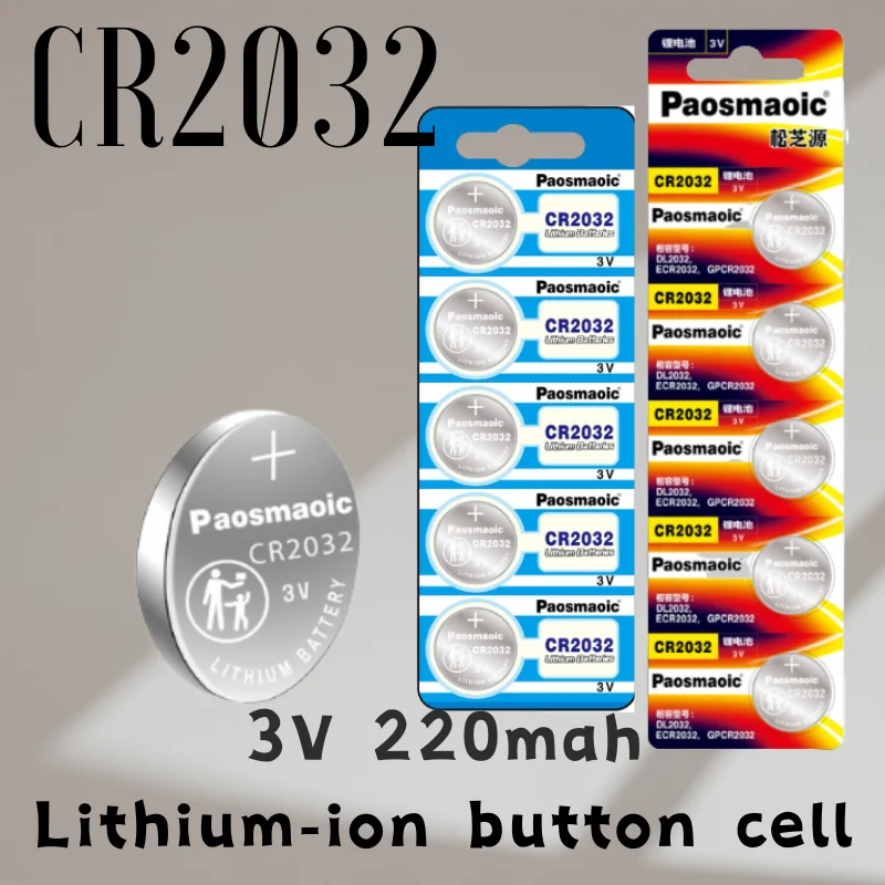 

100% Original CR2032 3V Lithium Battery 5-30pcs DL2032 ECR2032 Button Coin Cells For Watch Car Remote Control