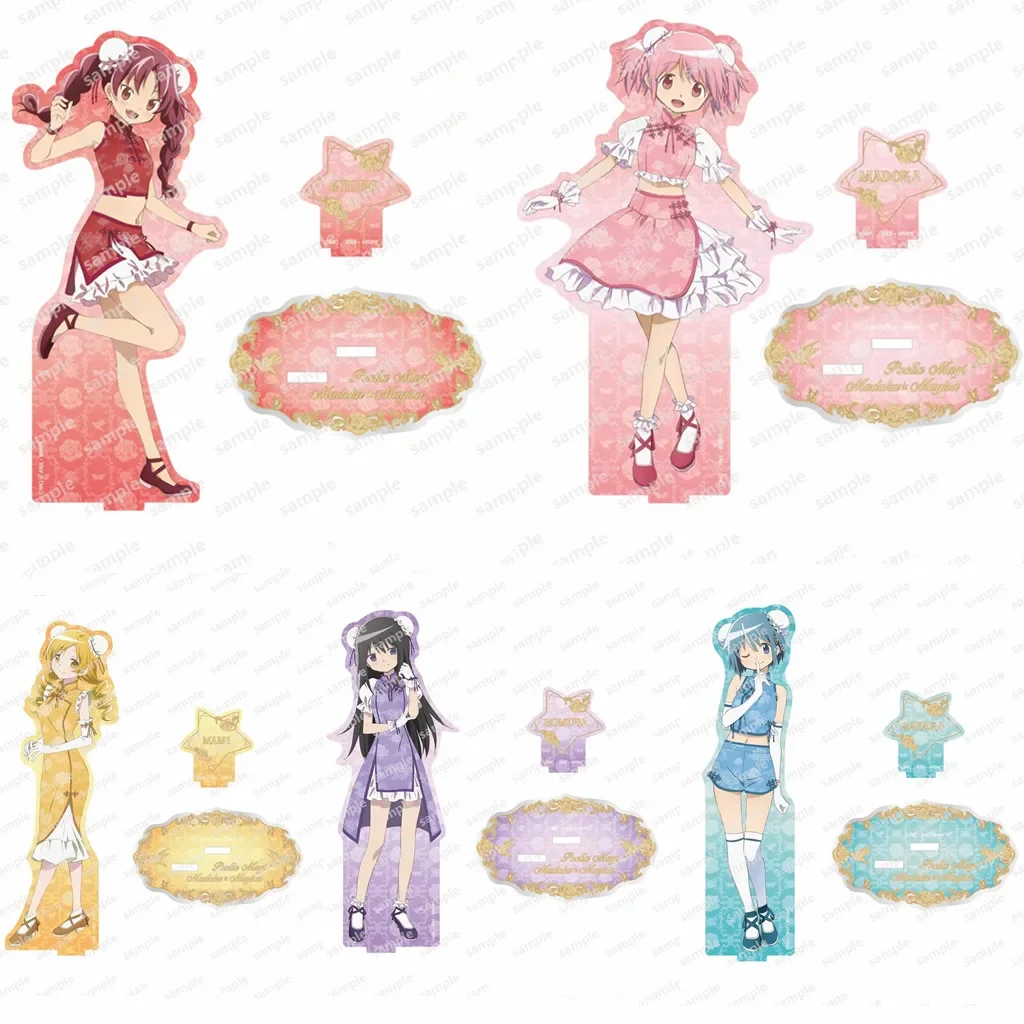Фото Игра Akemi Homura Miki Sayaka Mami Sakura Kyouko Anime Kaname Madoka, акриловая подставка, кукла, фигурка, модель, тарелка, игрушка для подарка №1