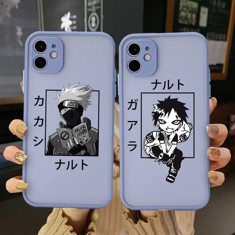

Anime Uchiha Itachi Kakashi Gaara Naruto Phone Case For iphone 14 Plus 13 12 11 Pro Max Mini XS X XR Matte Transparent Gra Cover