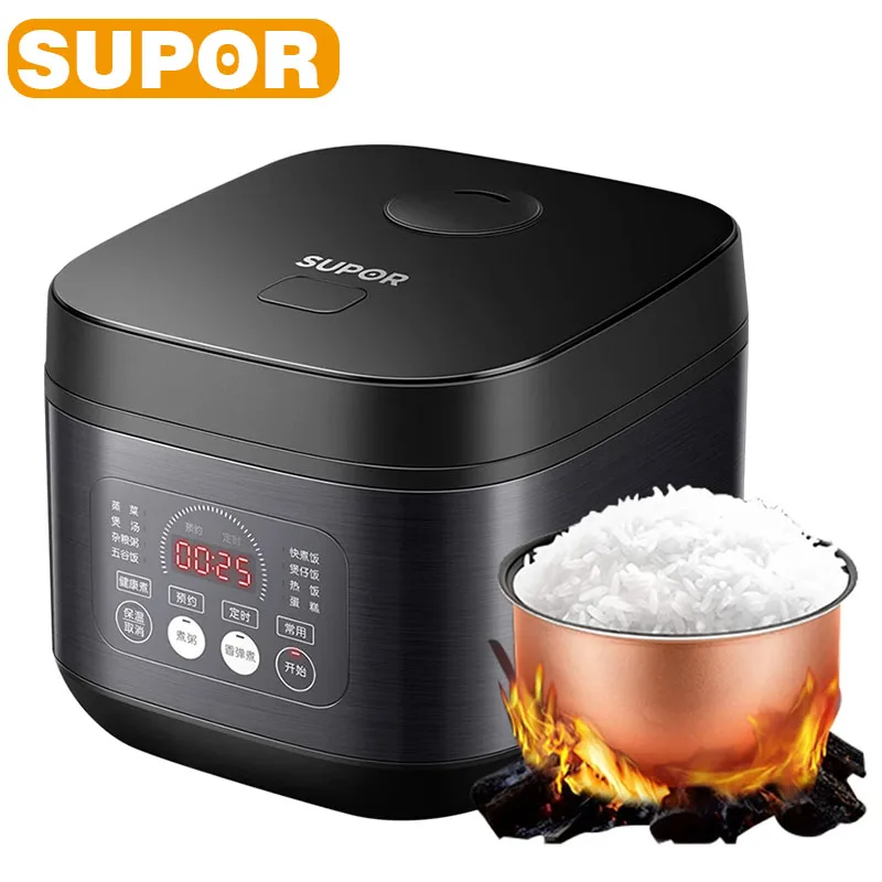 

SUPOR-arrocera eléctrica inteligente multifunción para el hogar, máquina de cocina antiadherente para 2-11 personas, 3L-5L