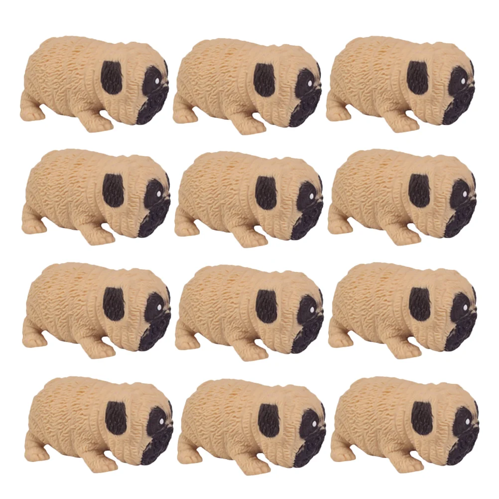 

12pcs Decompression Trick Squeeze Simulation Sand Dog Stretchable Toys