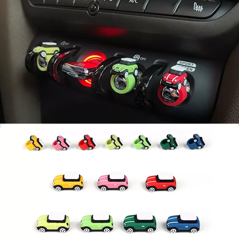 

MINI Cooper Accessories Silicone Car Model Button Cover Ornaments Start Stop Button Stickers mini cooper sticker min f56
