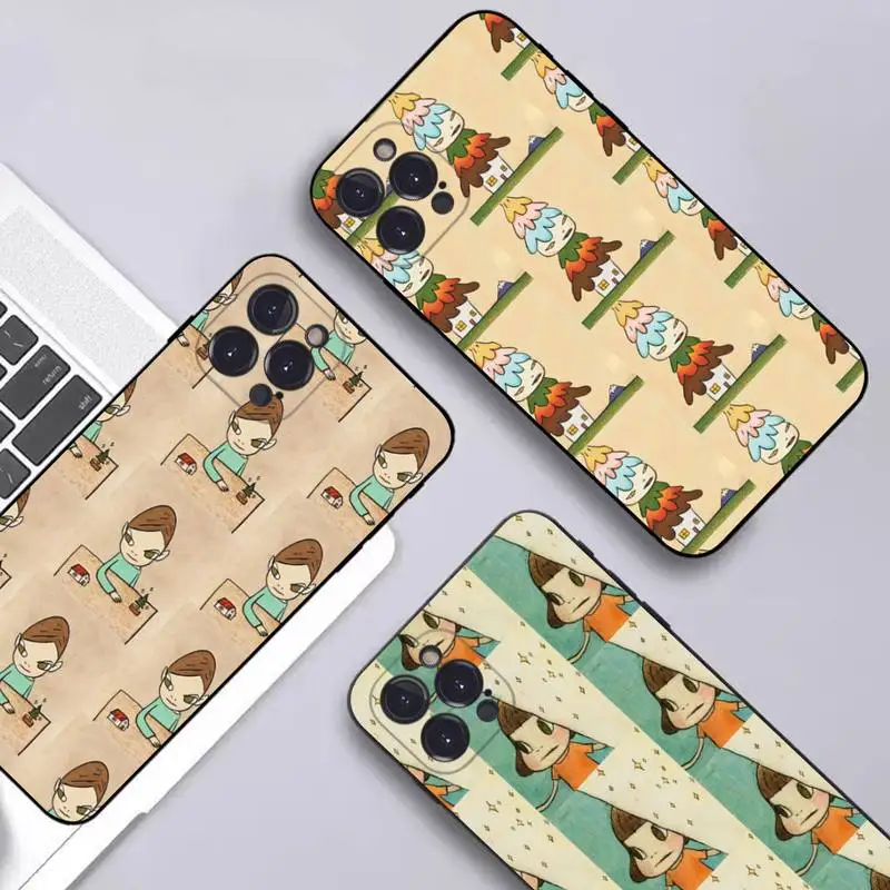 

Art cartoon Yoshitomo Nara Phone Case Silicone Soft for iphone 14 13 12 11 Pro Mini XS MAX 8 7 6 Plus X XS XR Cover