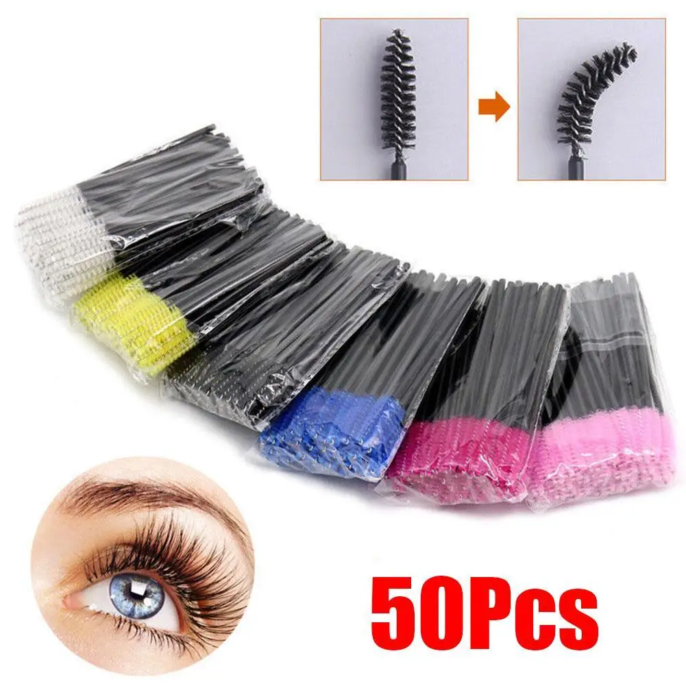 

50Pcs Make up Brushes Eye lashes Disposable Mascara Wands Applicator Eye lashes Cosmetic Brush Maquiagem For Makeup Tools New