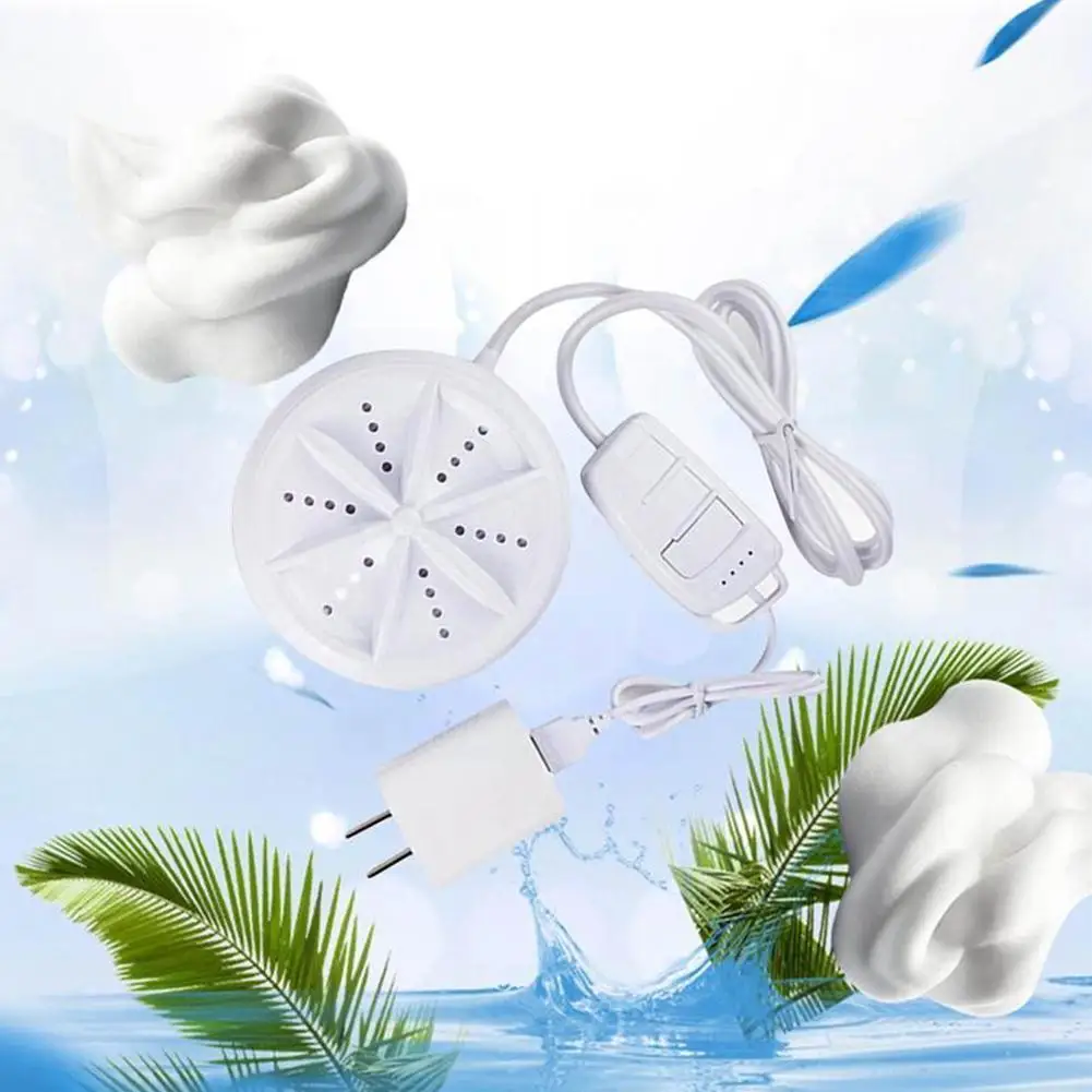 

3 In 1 Ultrasonic Turbo Washing Machine Portable Travel Air Washing And Ultrasonic Machine Bubble Washer Rotating Mini E8m9