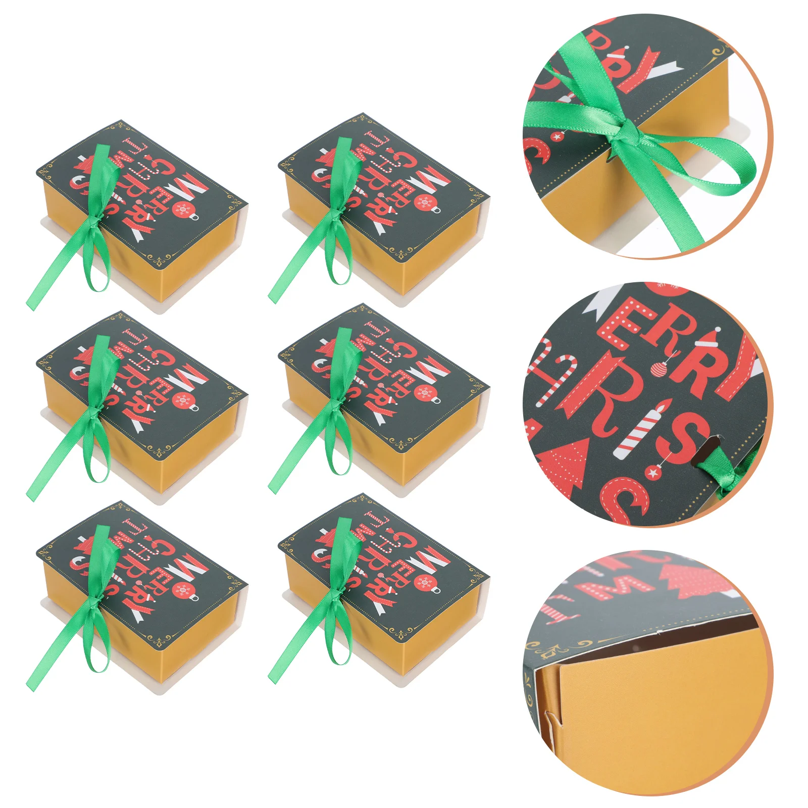 

Christmas Box Boxes Giftpaper Cookie Storage Containers Holiday Book Decorative Diy Candy Jewelry Gifts Bakery Presents Holder