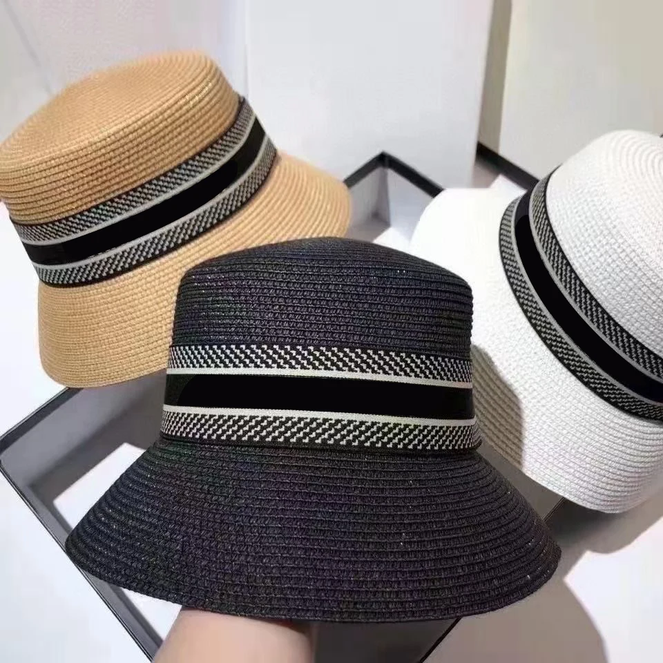 

2021Luxury Brand D straw hat sun hat casual women's embroidered logo sun hat