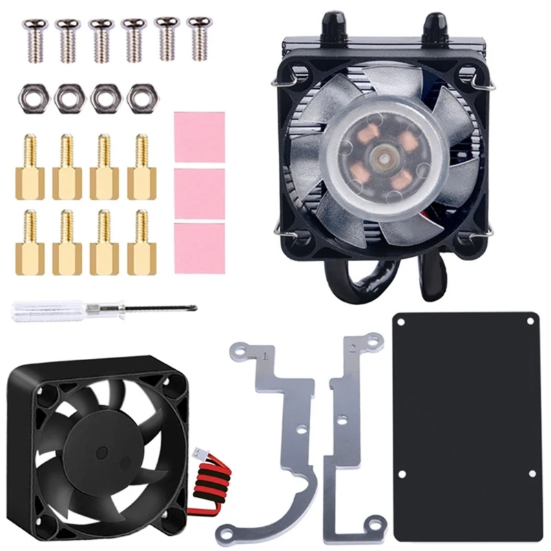 

Tower Cooler with RGB Heatsink Quiet Cooling Fan Radiators for RaspberryPi 4