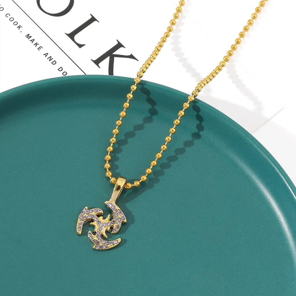 

Hot Game Genshin Impact Tartaglia Yasha Xiao Mask Pendant Necklace Fashion Witch's Heart Chain Necklace Women Men Cosplay Gifts