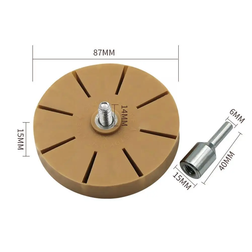 3.5 Inch 88mm Universal Rubber Eraser Wheel For Remove Paint Pneumatic Sticker Glue Adhesive Car Repair Degumming Disc Tool P5r2 |