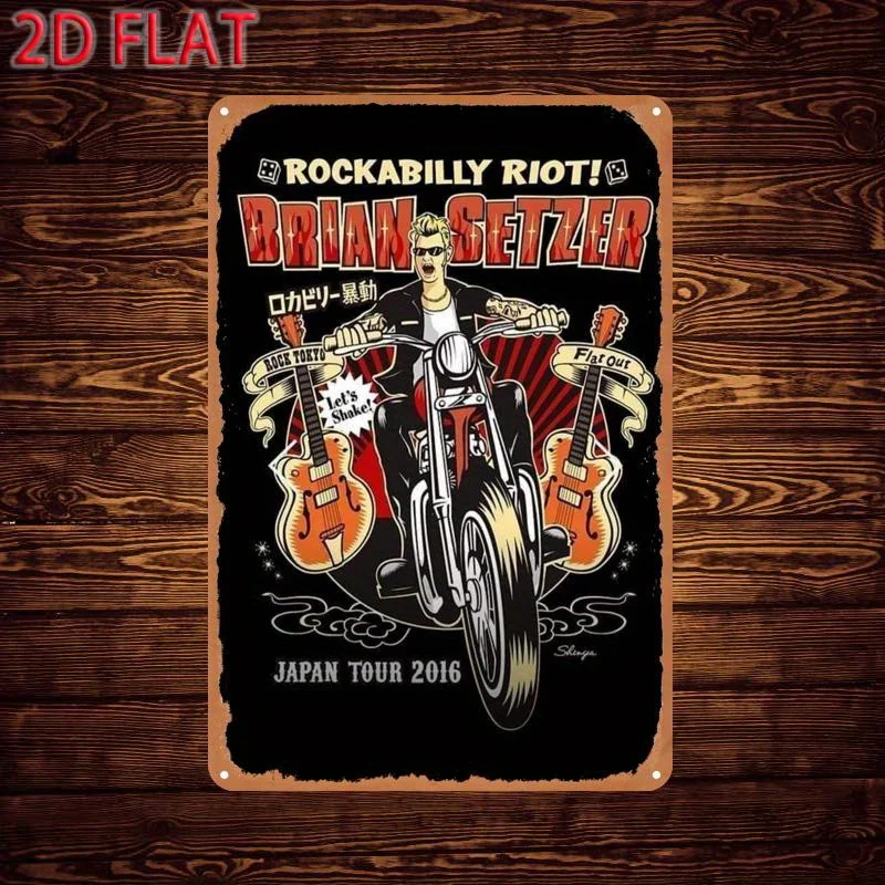 

Металлическая вывеска Brian Setzer 2016 Japan Tour