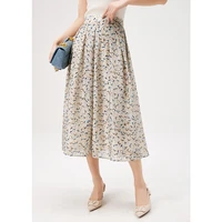 fashion high quality design 2022 summer skirts womens midi bohemian print a line mid calf korean style faldas largas mujer
