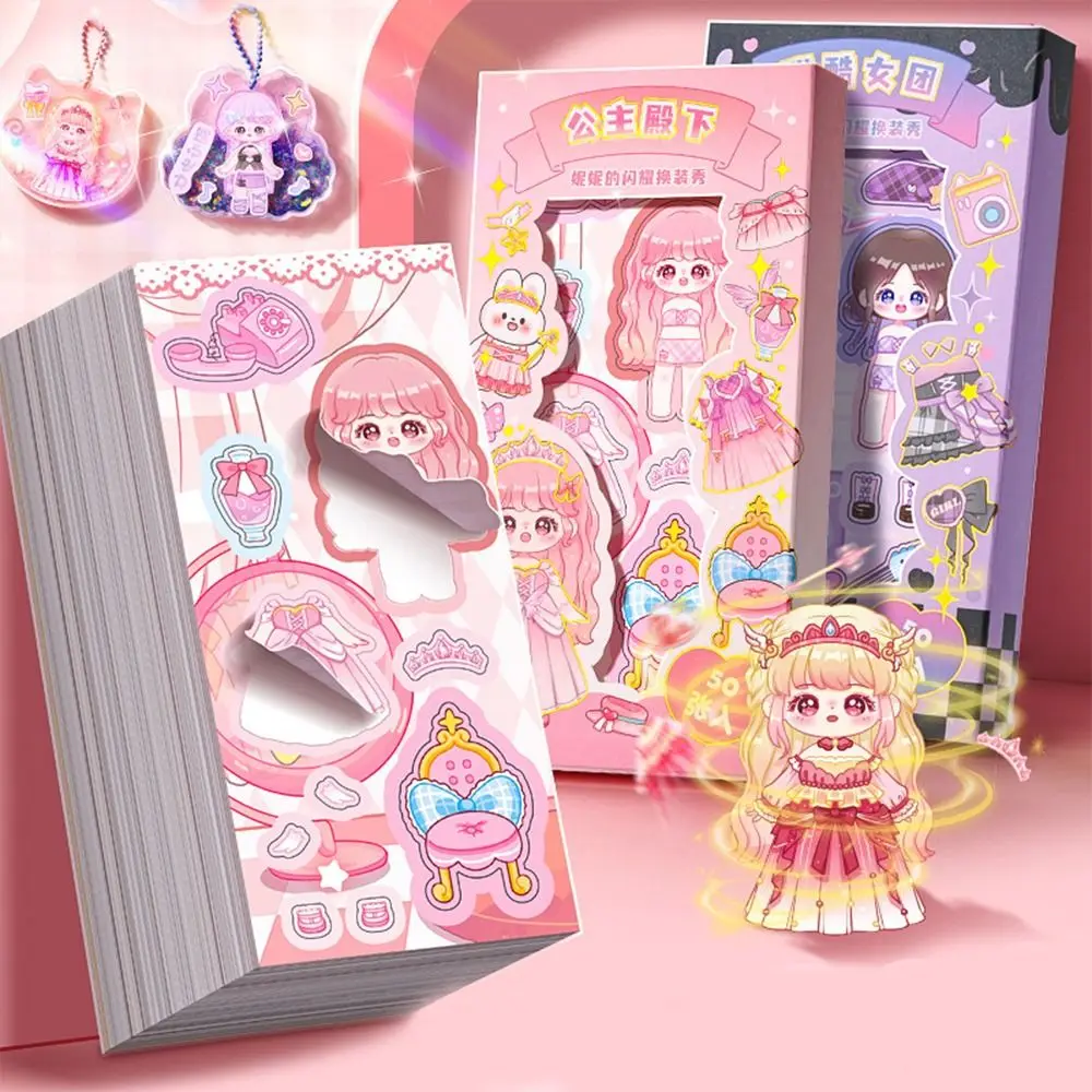 

50 Sheets Cute Girl Dress-up Outfit Stickers for Personalized Journal Scrapbooking Decoration DIY Crafts