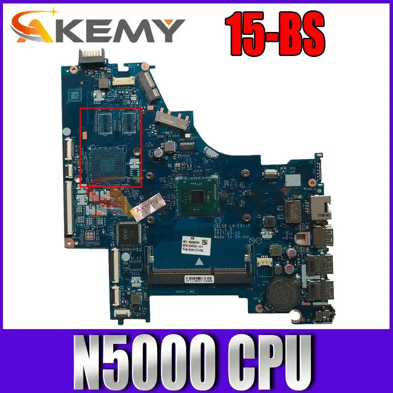 

15-bs motherboard N5000 CPU EPG52 LA-G121P mainboard L19050-601 L19050-501 L19050-001
