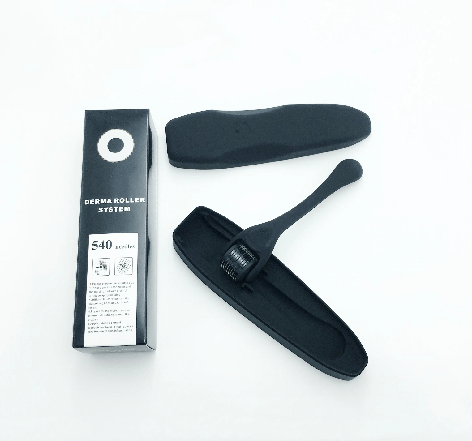 Черные Иглы Для Роста Волос 540 Derma Roller Кожи Лица И Тела Бороды Микроиглы